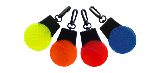 zawieszki odblaskowe dla motocyklisty