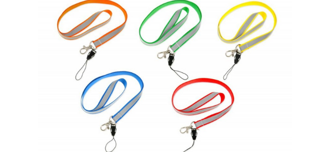 kolorowe smycze odblaskowe